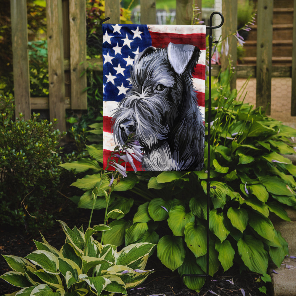 Kerry Blue Terrier American Flag Flag Garden Size CK6590GF