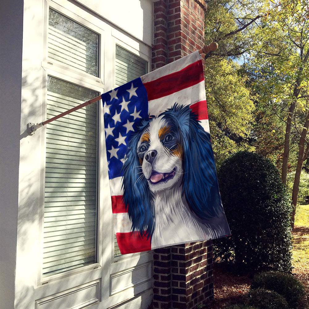 King Charles Spaniel American Flag Flag Canvas House Size CK6591CHF  the-store.com.