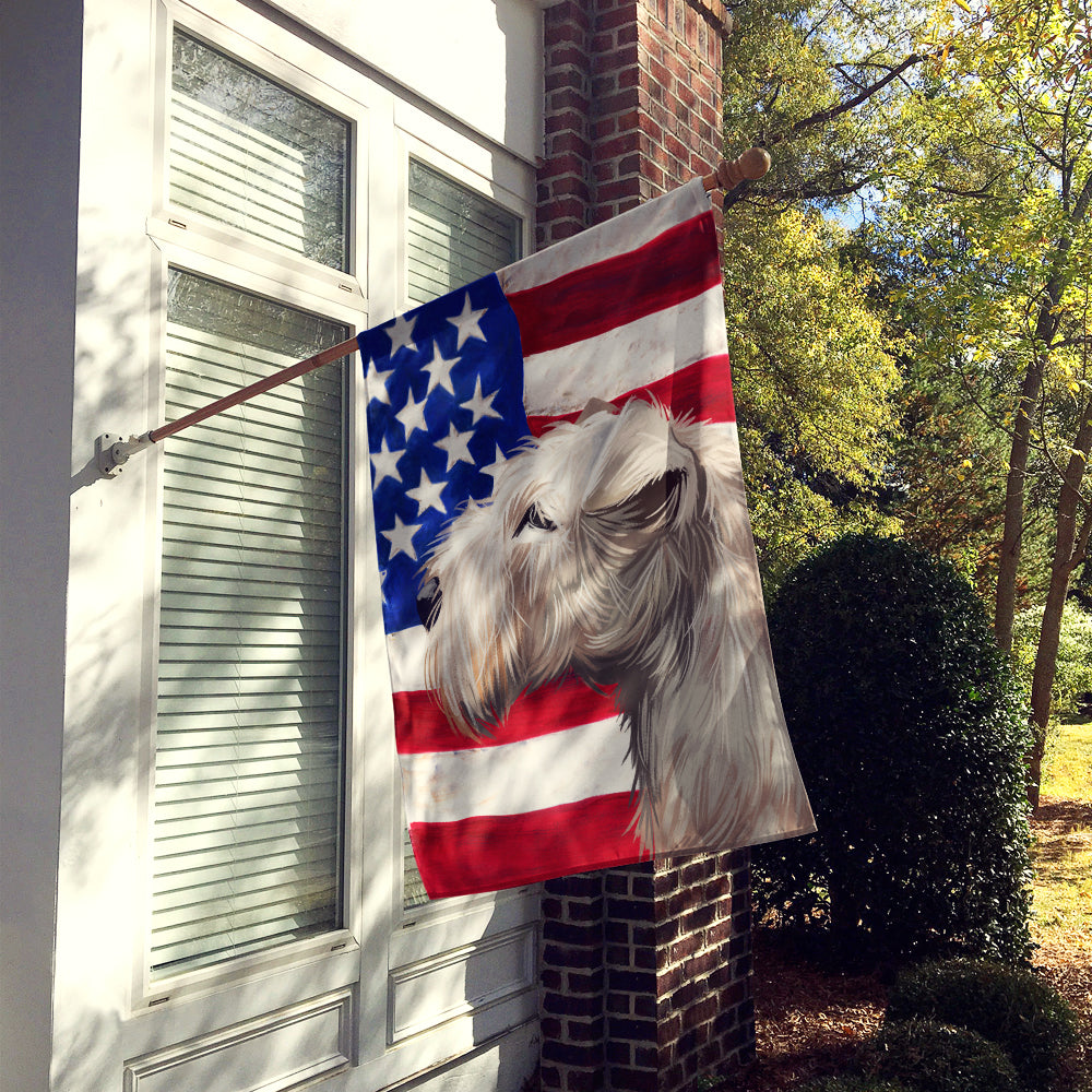 Lakeland Terrier American Flag Flag Canvas House Size CK6602CHF  the-store.com.