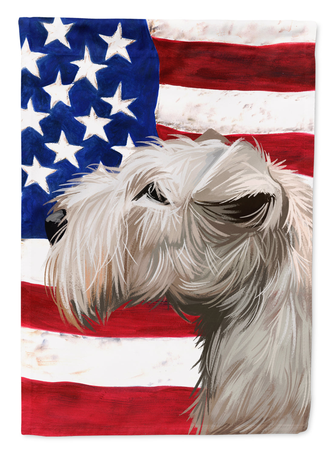 Lakeland Terrier American Flag Flag Canvas House Size CK6602CHF