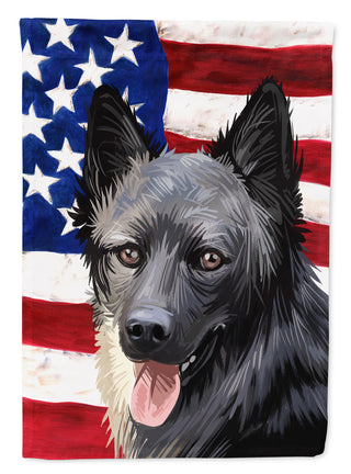 Caroline's Treasures Lapponian Herder American Flag Garden Flag - Outdoor Decorative Yard Flag CK6605GF