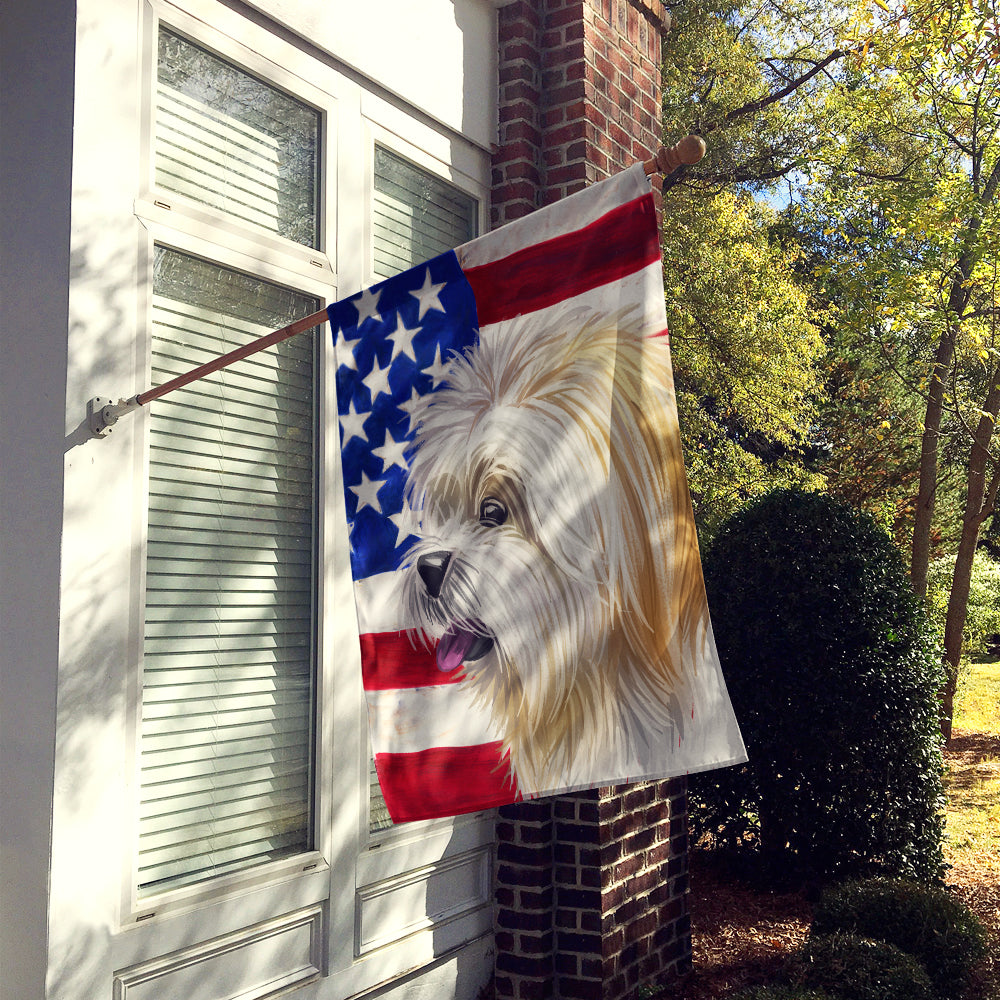 Lhasa Apso American Flag Flag Canvas House Size CK6607CHF  the-store.com.