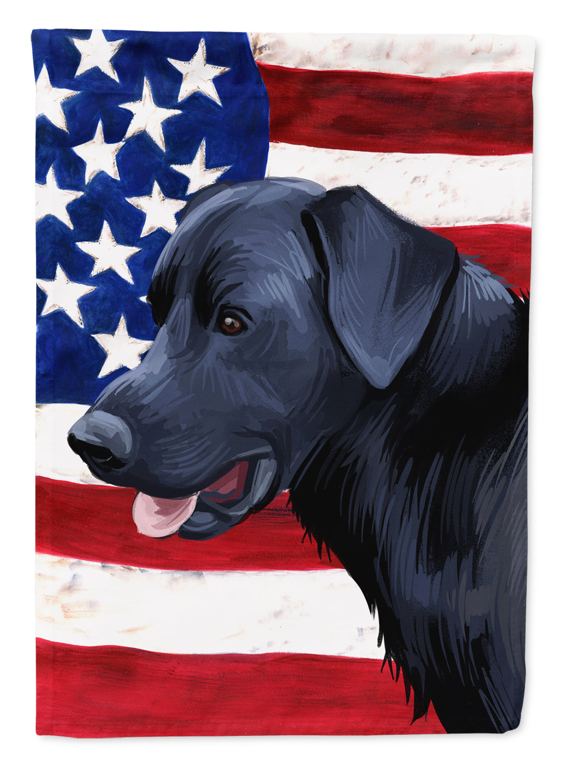 Majorca Shepherd Dog American Flag Flag Canvas House Size CK6611CHF  the-store.com.