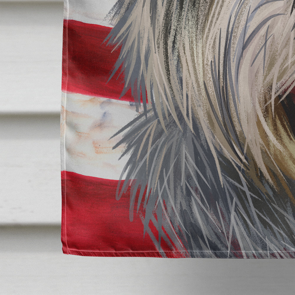 Miniature Schnauzer Dog American Flag Flag Canvas House Size CK6619CHF  the-store.com.