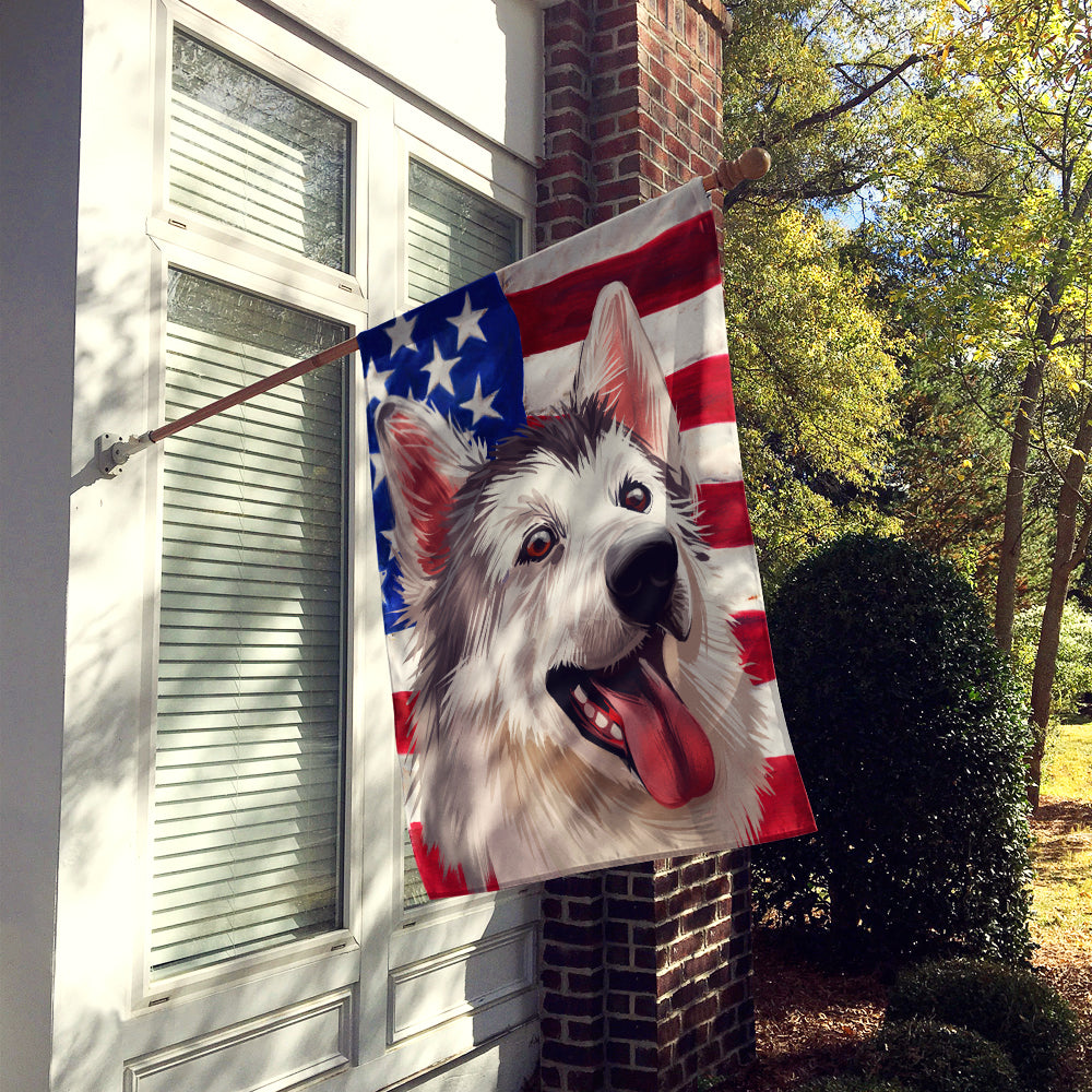 Northern Inuit Dog American Flag Flag Canvas House Size CK6629CHF  the-store.com.