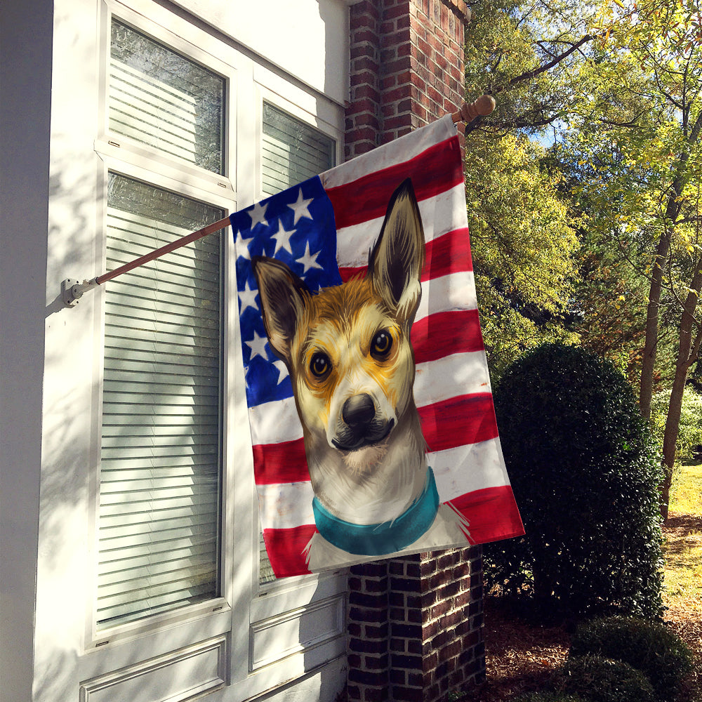 Norwegian Lundehund Dog American Flag Flag Canvas House Size CK6632CHF  the-store.com.