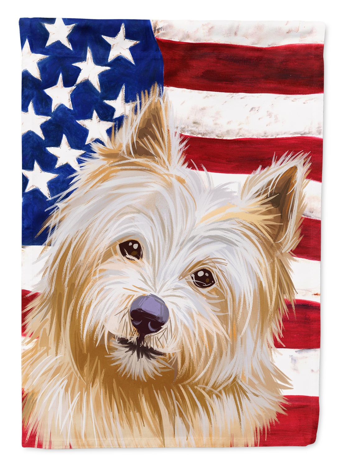 Norwich Terrier Dog American Flag Flag Canvas House Size CK6633CHF