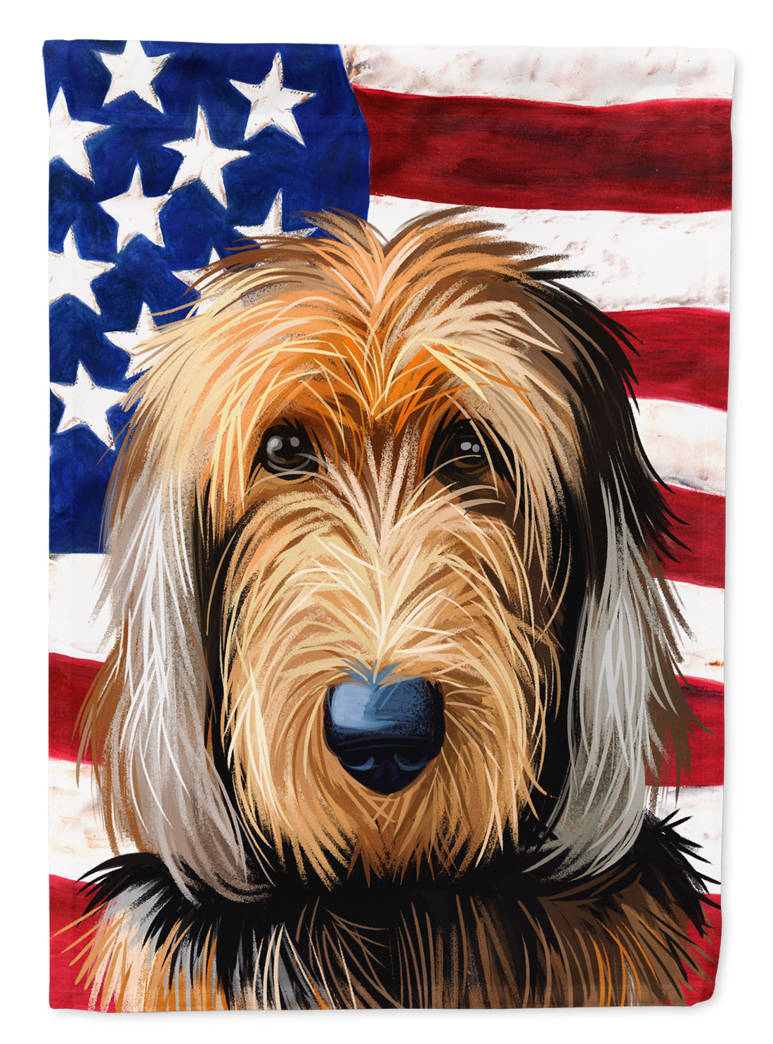 Otterhound Dog American Flag Flag Canvas House Size CK6636CHF