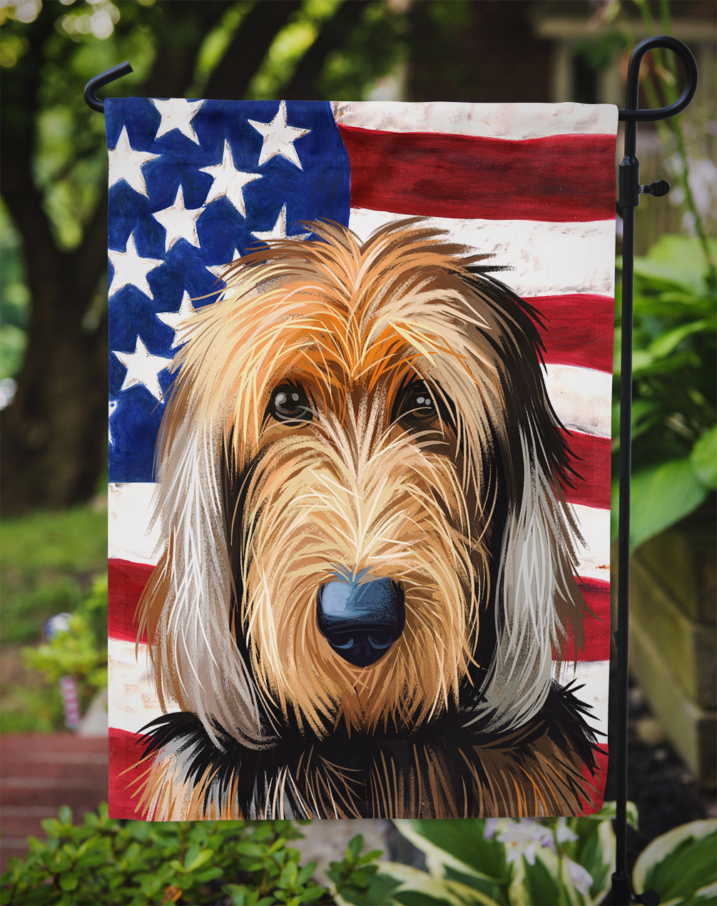 Otterhound Dog American Flag Flag Garden Size CK6636GF