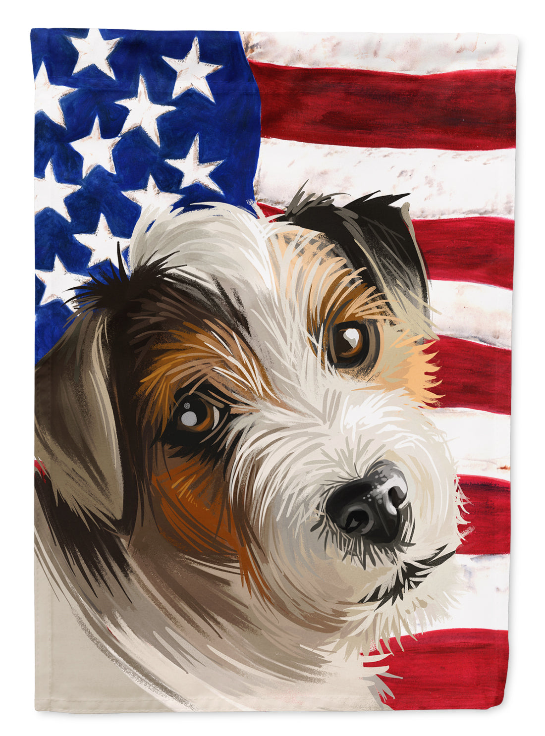 Parson Russell Terrier American Flag Flag Garden Size CK6637GF  the-store.com.
