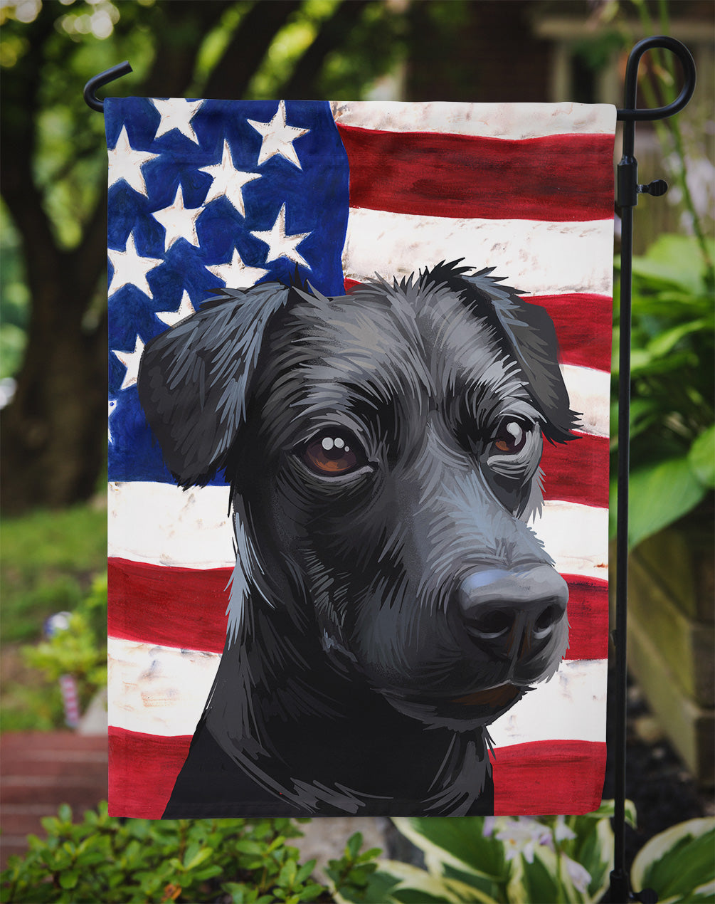 Patterdale Terrier Dog American Flag Flag Garden Size CK6638GF