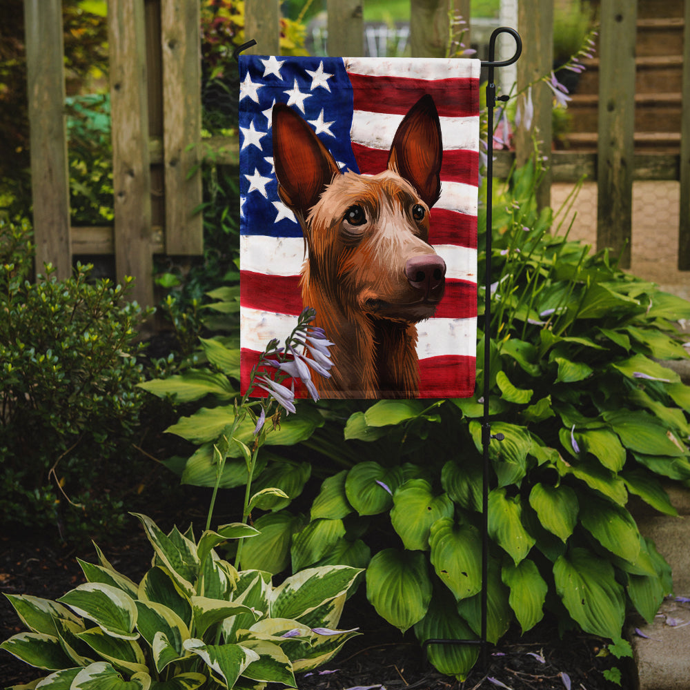 Caroline's Treasures Pharaoh Hound Dog American Flag Garden Flag - Outdoor Decorative Yard Flag CK6643GF