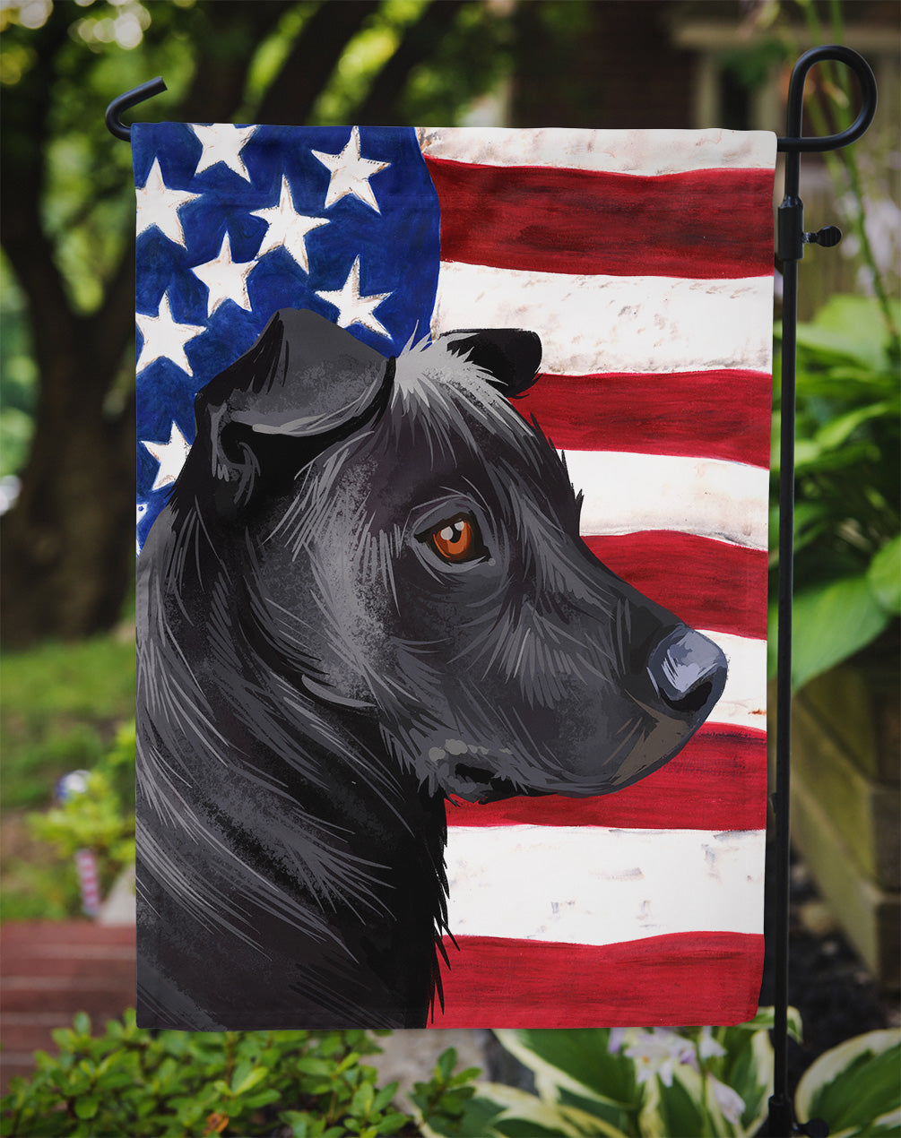 Phu Quoc Ridgeback Dog American Flag Flag Garden Size CK6644GF