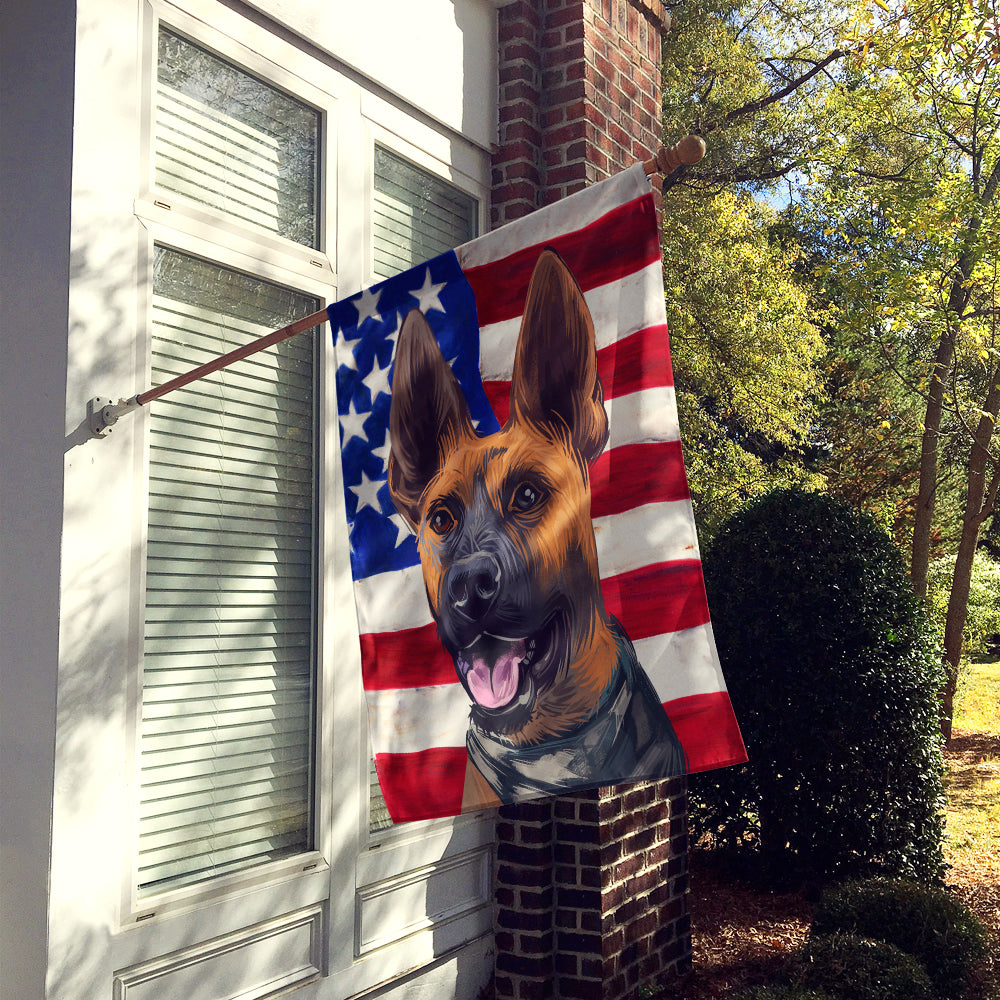 Plott Hound Dog American Flag Flag Canvas House Size CK6646CHF  the-store.com.