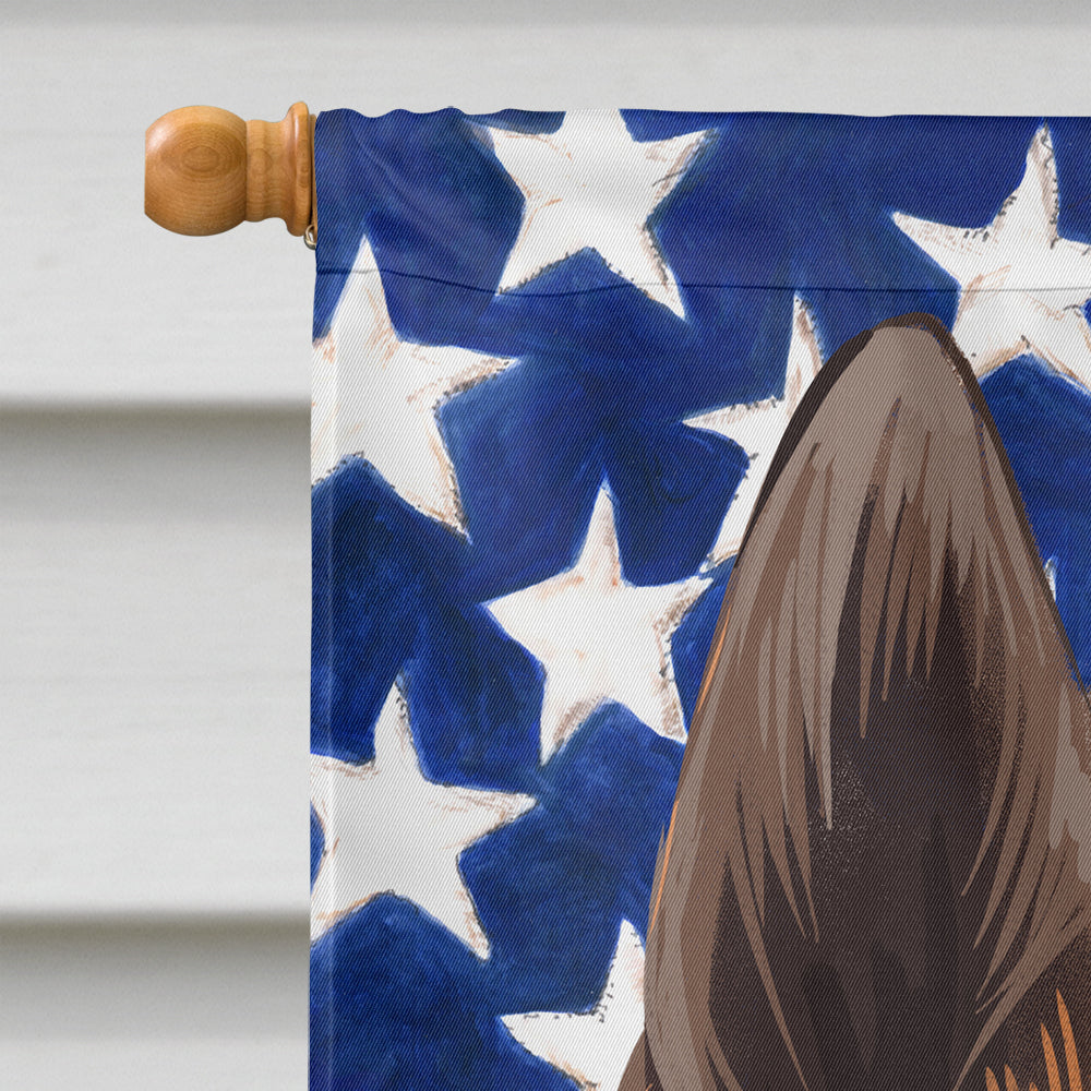 Plott Hound Dog American Flag Flag Canvas House Size CK6646CHF