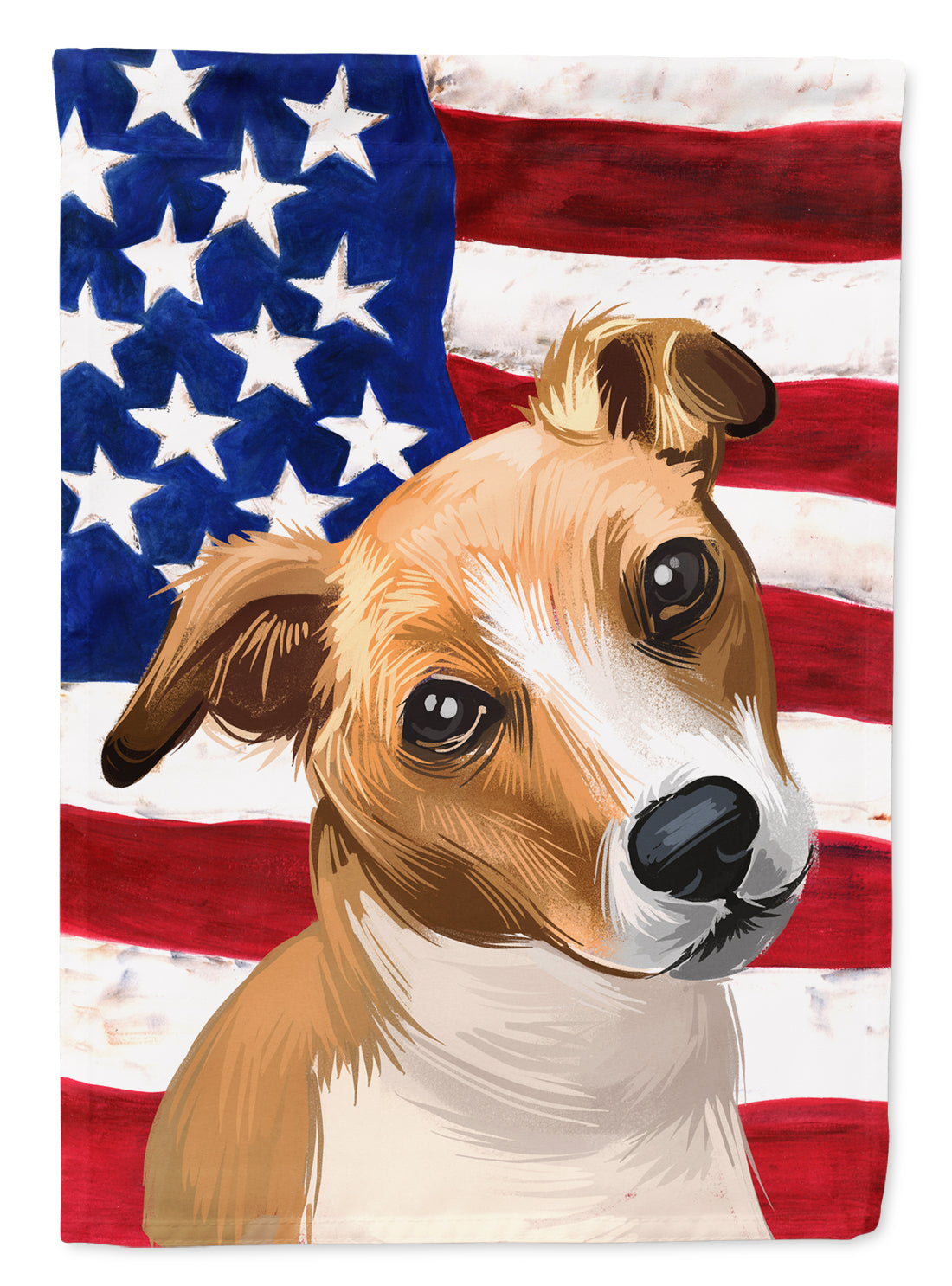 Plummer Terrier American Flag Flag Canvas House Size CK6647CHF  the-store.com.