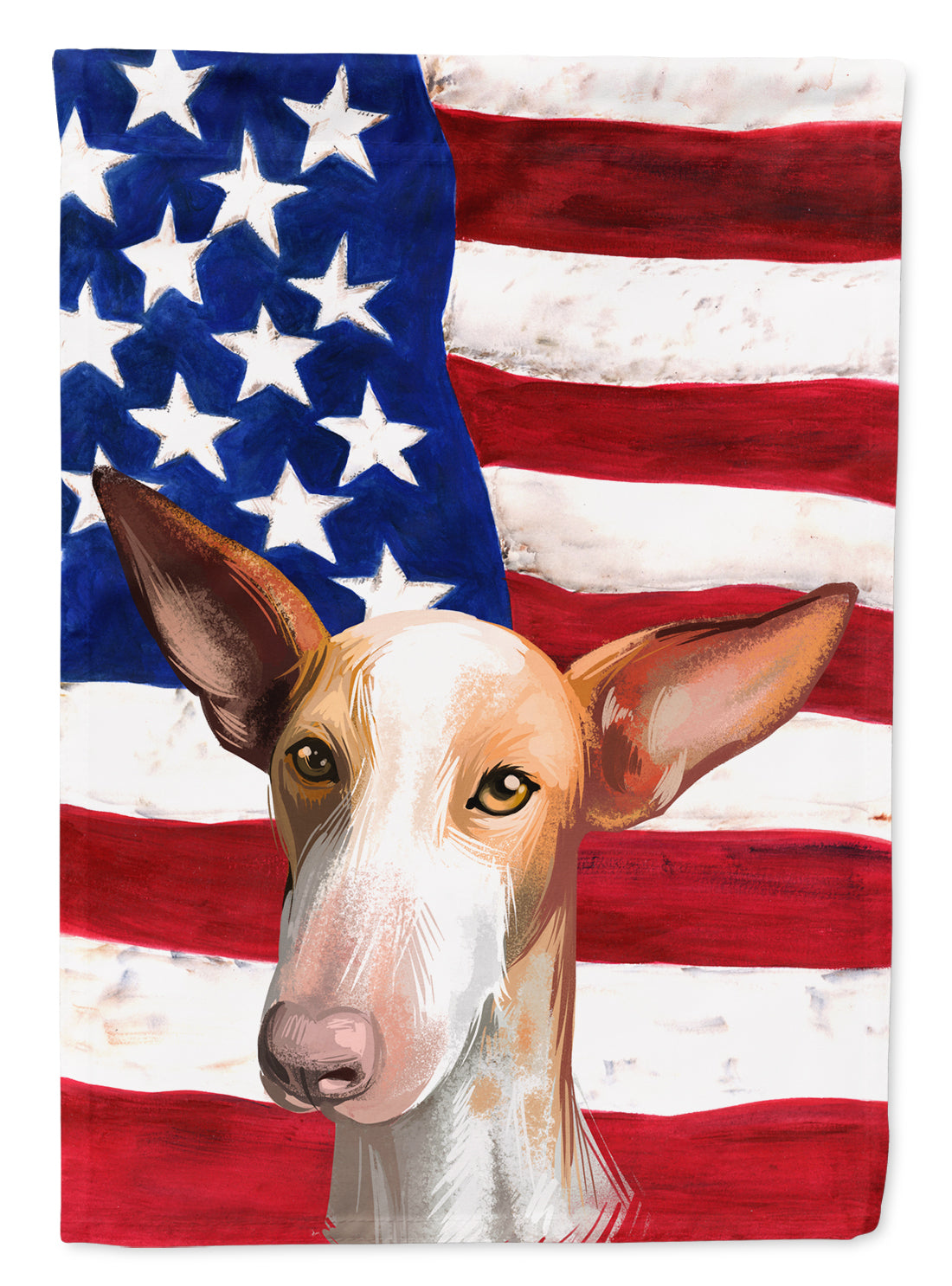 Podenco Canario Dog American Flag Flag Canvas House Size CK6648CHF