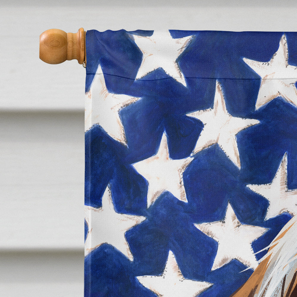 Poitevin Dog American Flag Flag Canvas House Size CK6650CHF