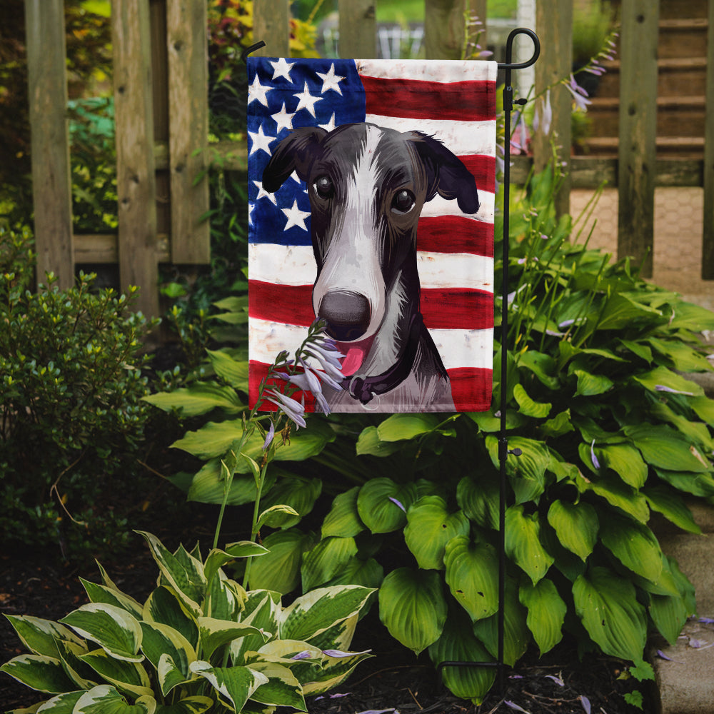 Polish Greyhound Dog American Flag Flag Garden Size CK6651GF  the-store.com.
