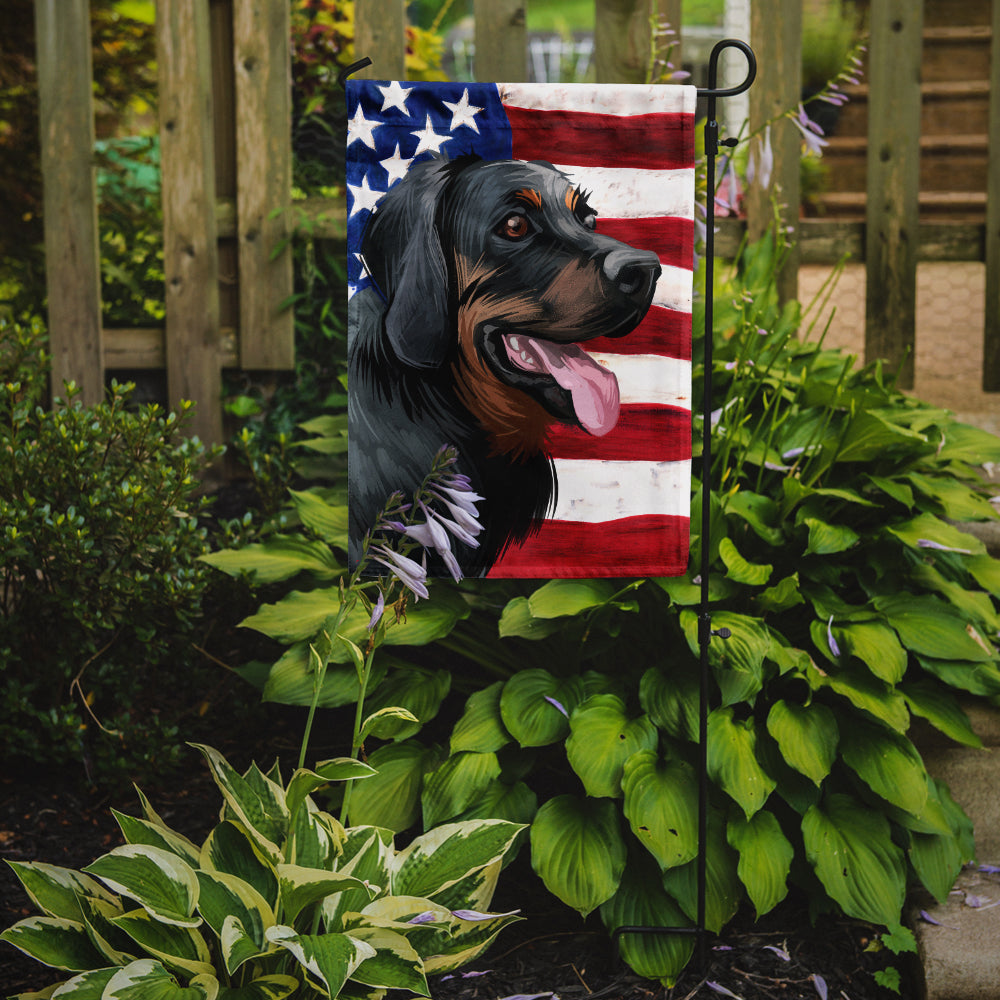 Polish Hunting Dog American Flag Flag Garden Size CK6653GF  the-store.com.
