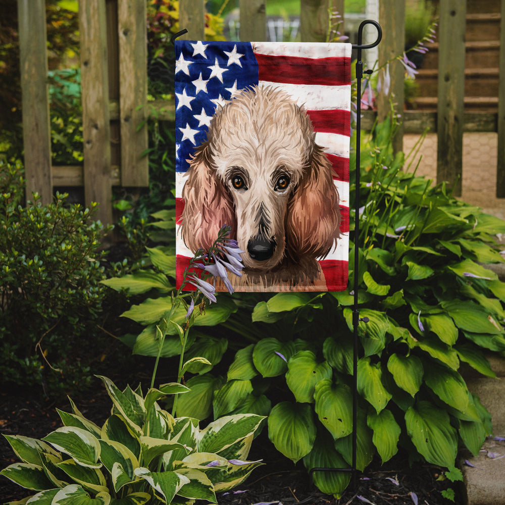 Poodle Dog American Flag Flag Garden Size CK6657GF  the-store.com.
