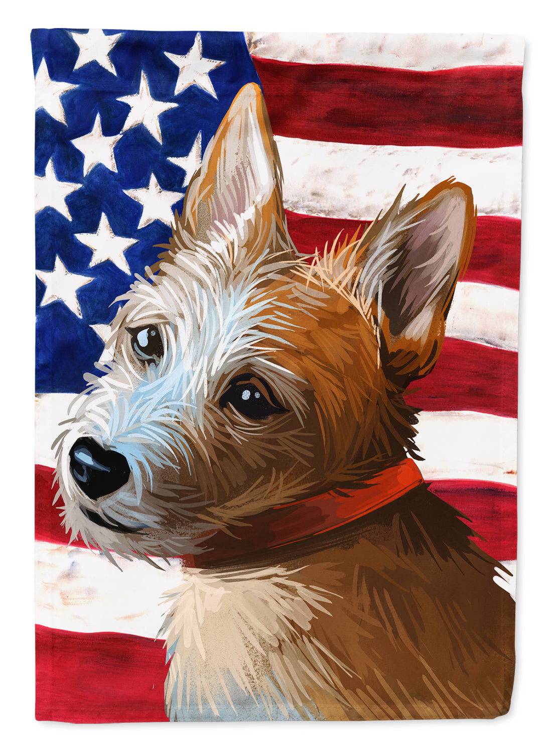Portuguese Podengo Dog American Flag Flag Canvas House Size CK6659CHF  the-store.com.