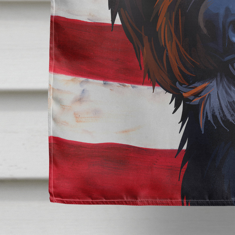 Portuguese Water Dog American Flag Flag Canvas House Size CK6661CHF