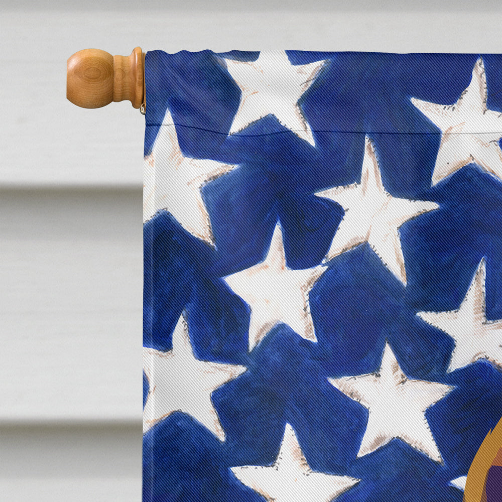 Posavac Hound Dog American Flag Flag Canvas House Size CK6662CHF