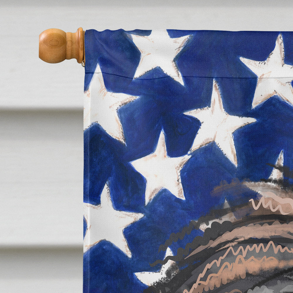 Puli Dog American Flag Flag Canvas House Size CK6666CHF