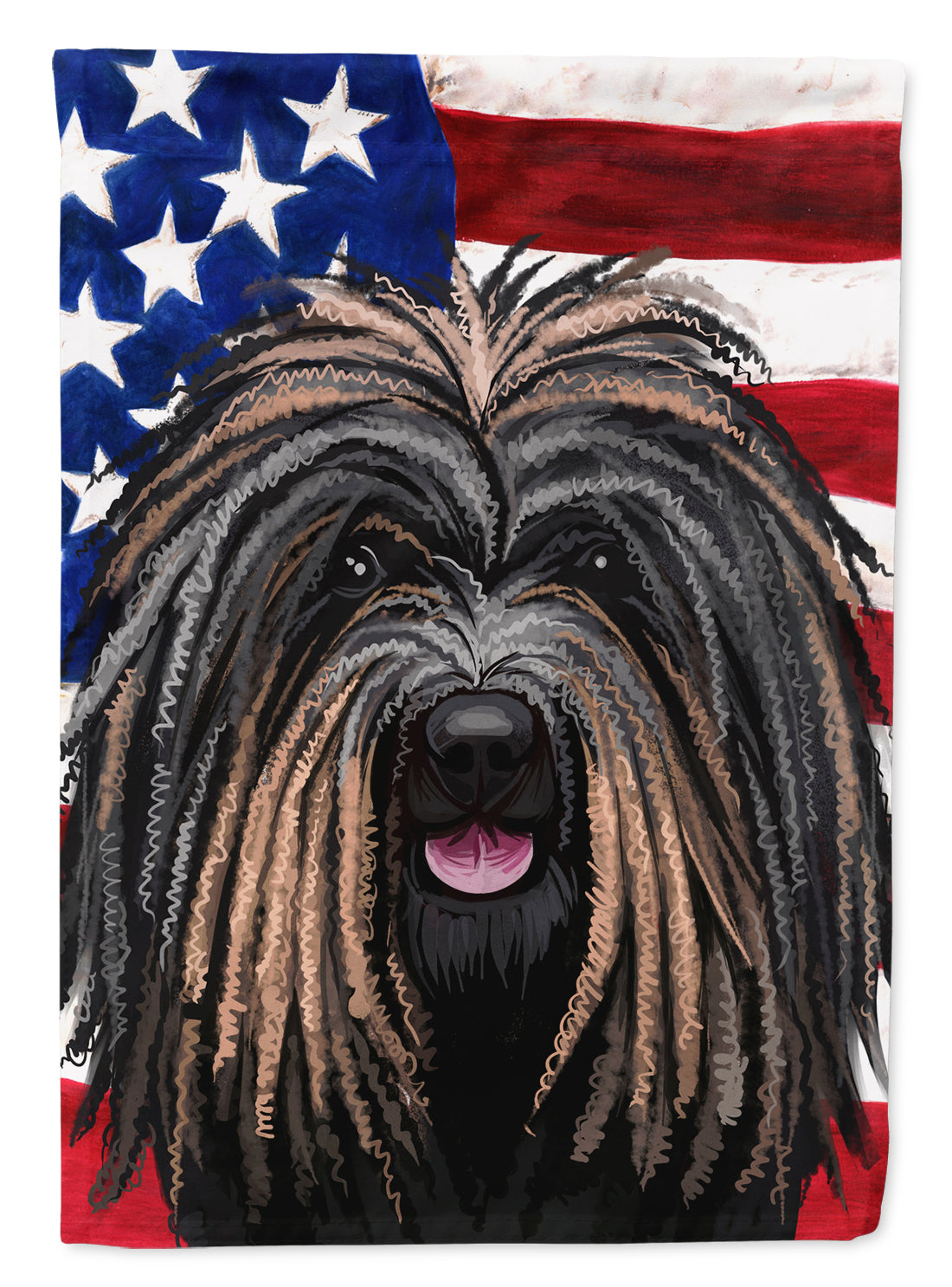Caroline's Treasures Puli Dog American Flag Garden Flag - Outdoor Decorative Yard Flag CK6666GF