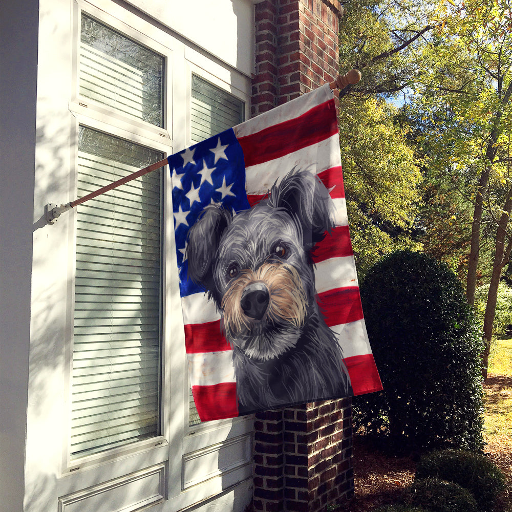 Pumi Dog American Flag Flag Canvas House Size CK6667CHF  the-store.com.