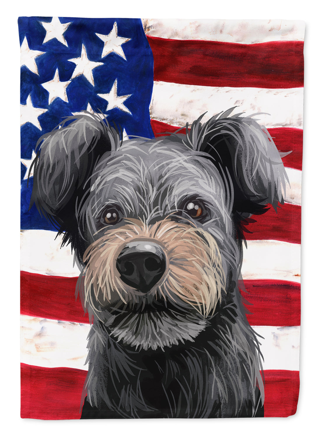 Pumi Dog American Flag Flag Canvas House Size CK6667CHF