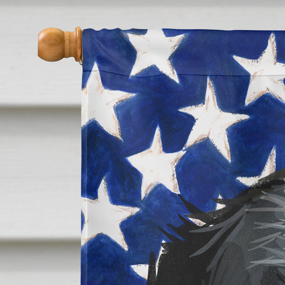 Pyrenean Mastiff Dog American Flag Flag Canvas House Size CK6669CHF  the-store.com.