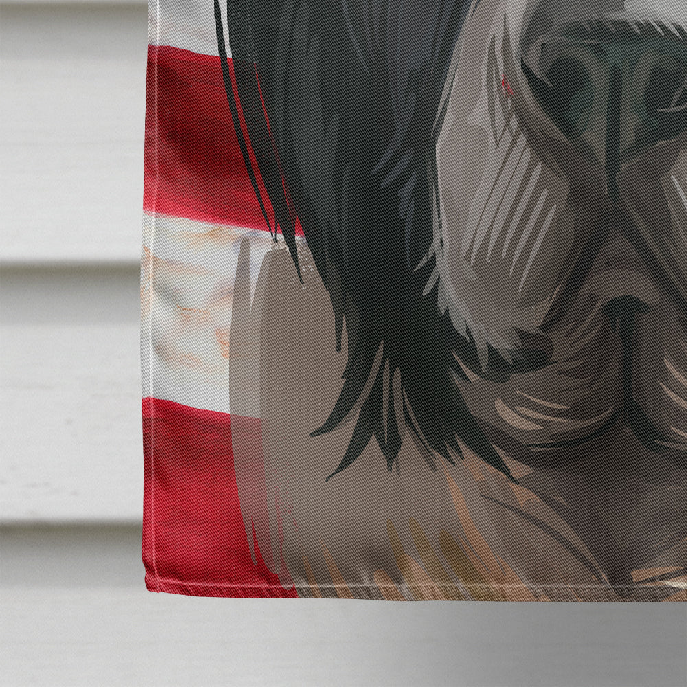 Pyrenean Mastiff Dog American Flag Flag Canvas House Size CK6669CHF