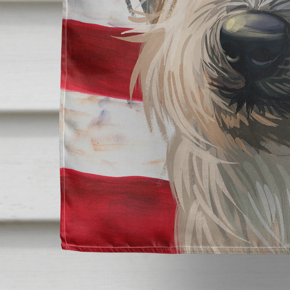 Pyrenean Shepherd Dog American Flag Flag Canvas House Size CK6670CHF  the-store.com.
