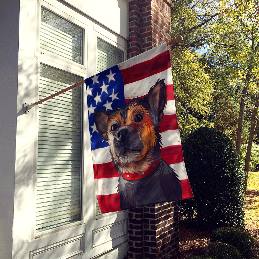 Murcian Ratter Dog American Flag Flag Canvas House Size CK6673CHF  the-store.com.