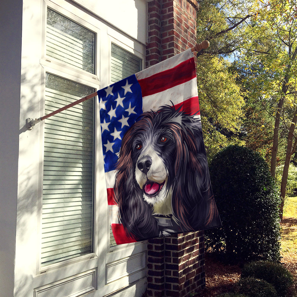 Russian Spaniel Dog American Flag Flag Canvas House Size CK6679CHF
