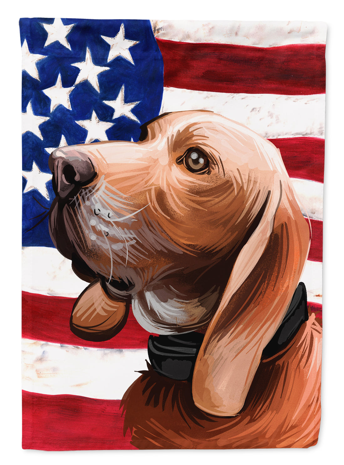 Sabueso Espanol Dog American Flag Flag Canvas House Size CK6683CHF