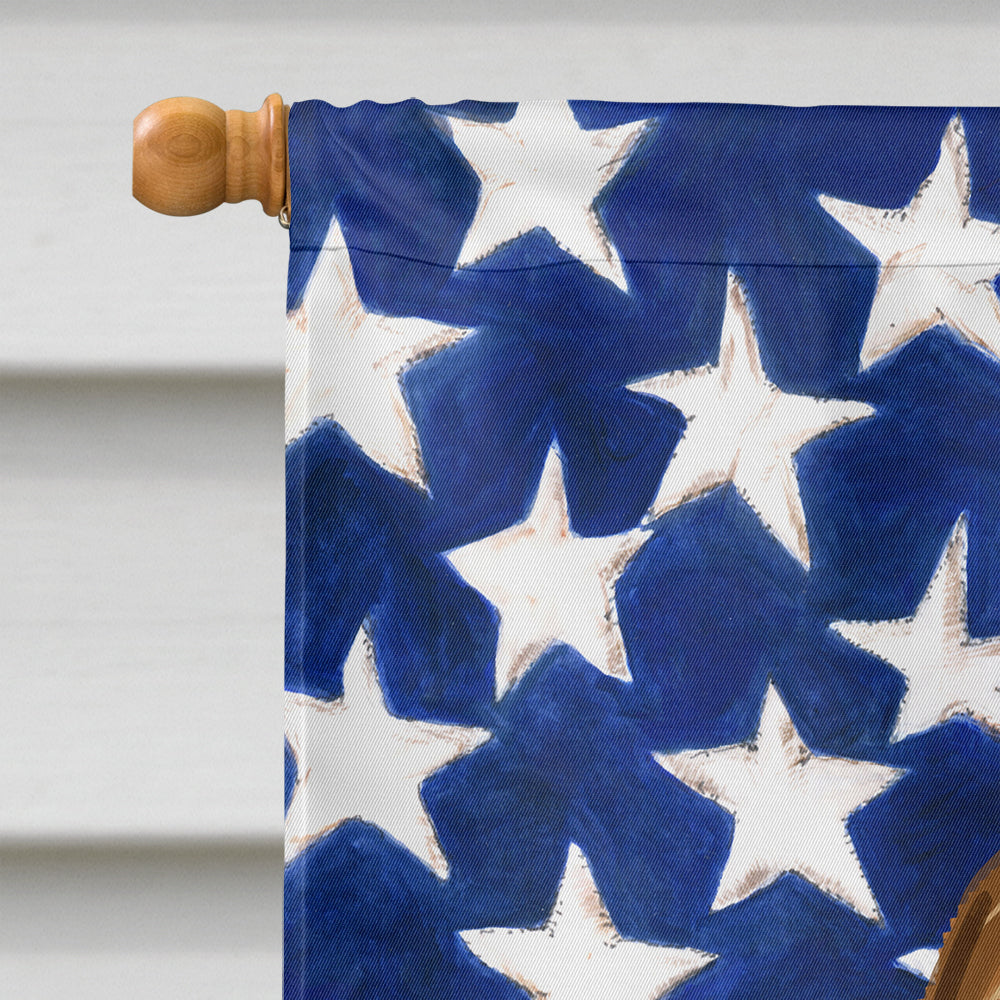 Colombian Fino Hound Dog American Flag Flag Canvas House Size CK6684CHF  the-store.com.