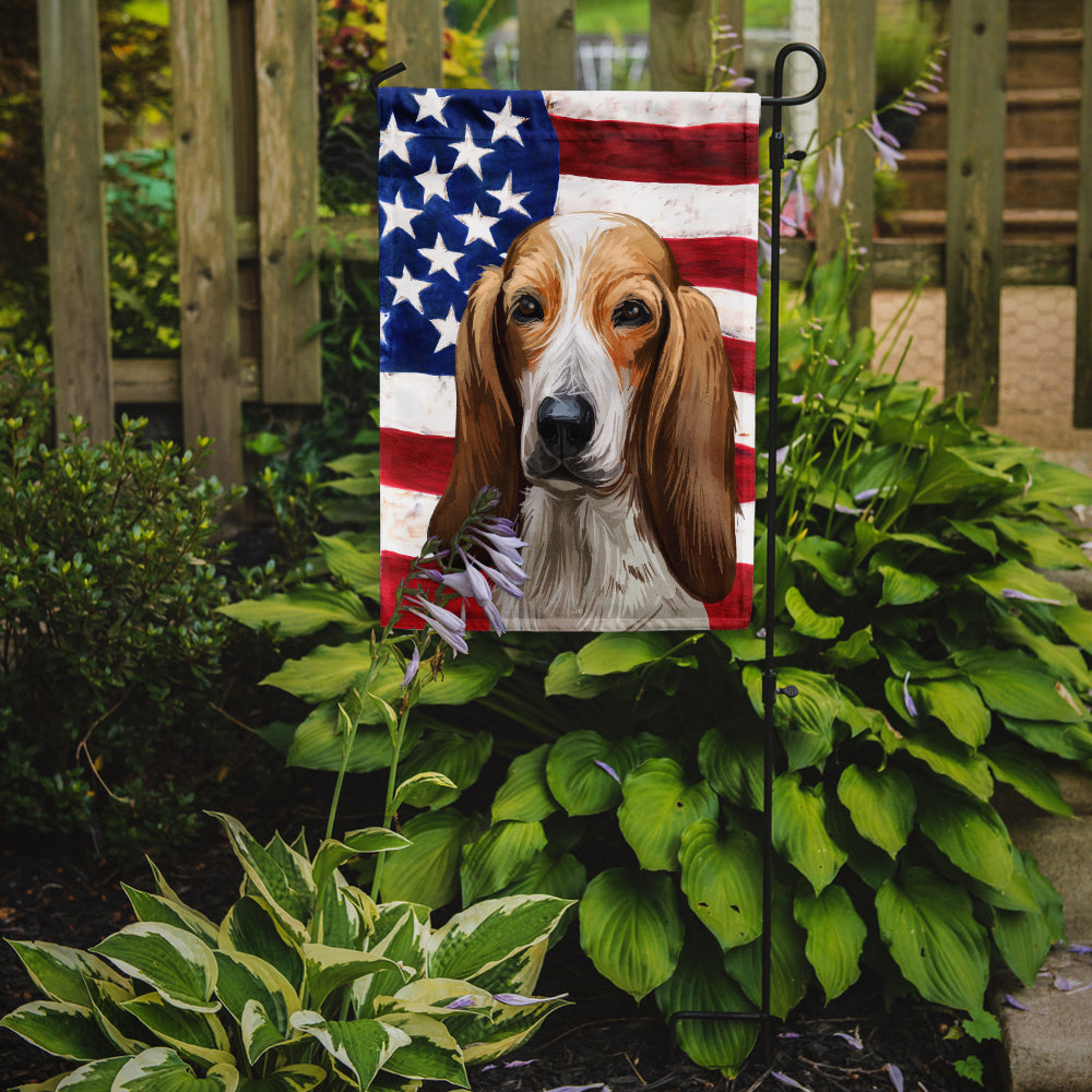 Colombian Fino Hound Dog American Flag Flag Garden Size CK6684GF  the-store.com.