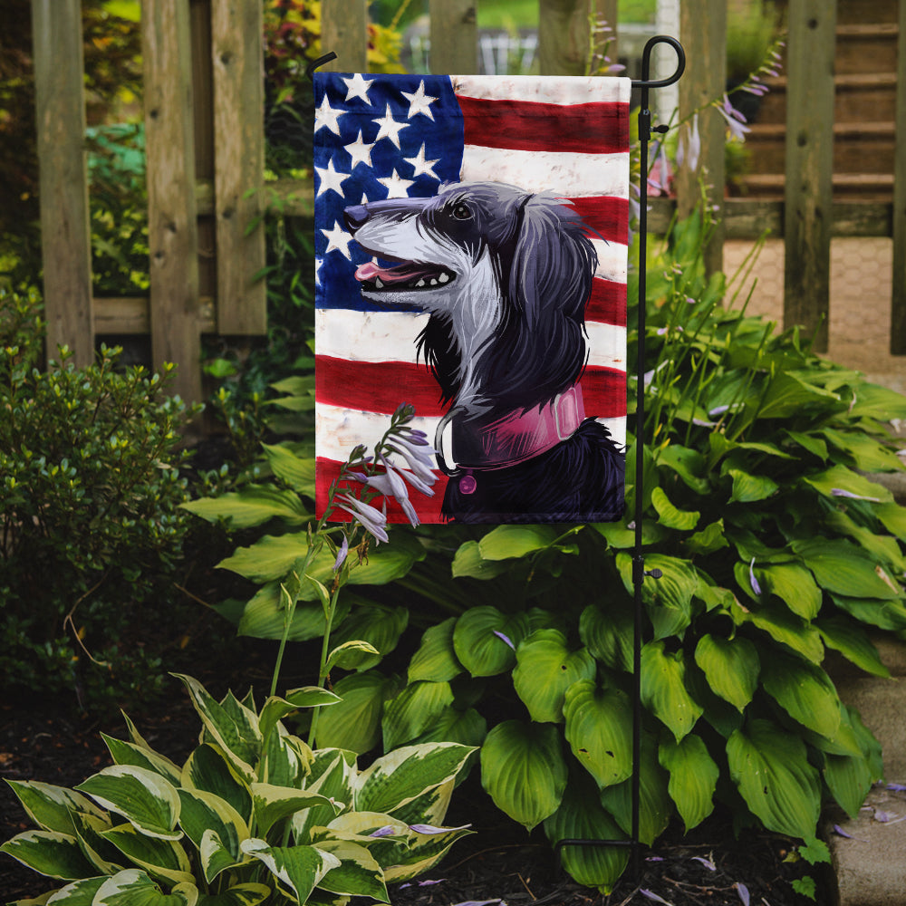 Saluki Dog American Flag Flag Garden Size CK6686GF
