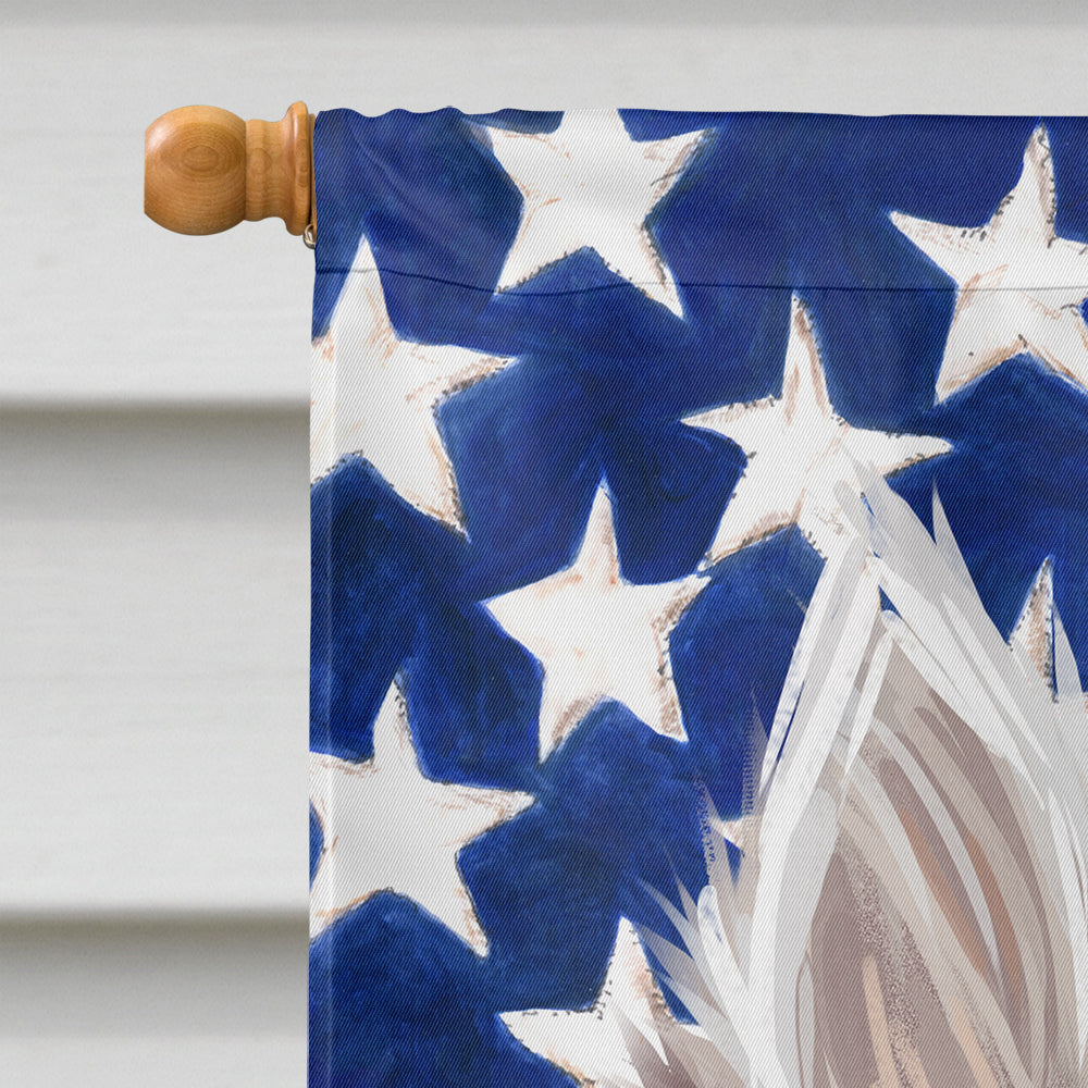 Samoyed Dog American Flag Flag Canvas House Size CK6687CHF