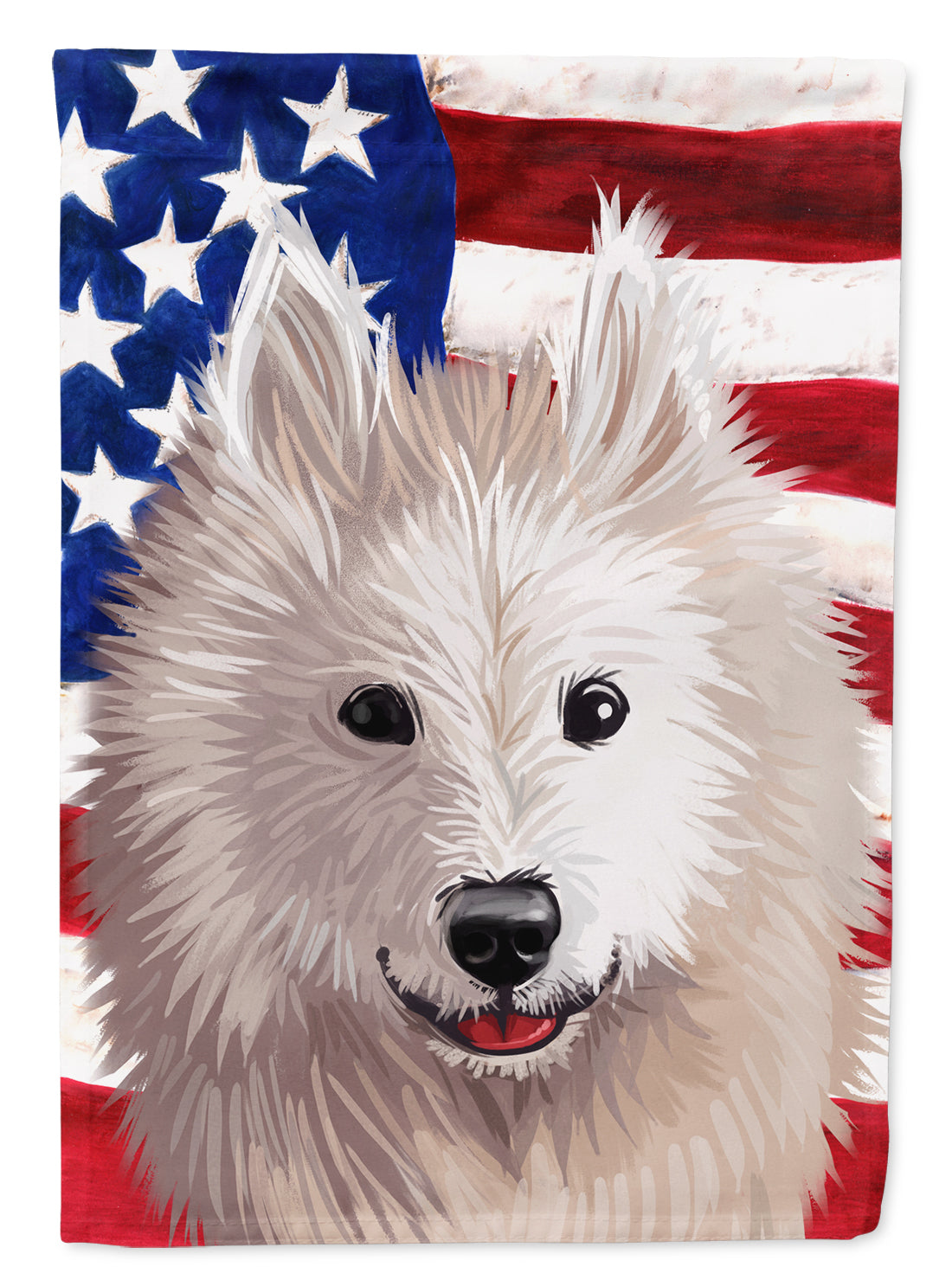 Samoyed Dog American Flag Flag Garden Size CK6687GF