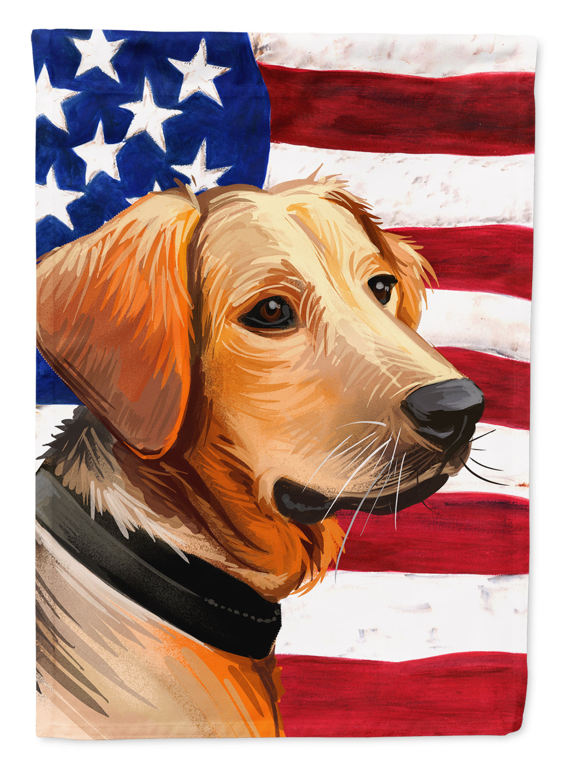 Schiller hound Dog American Flag Flag Garden Size CK6691GF