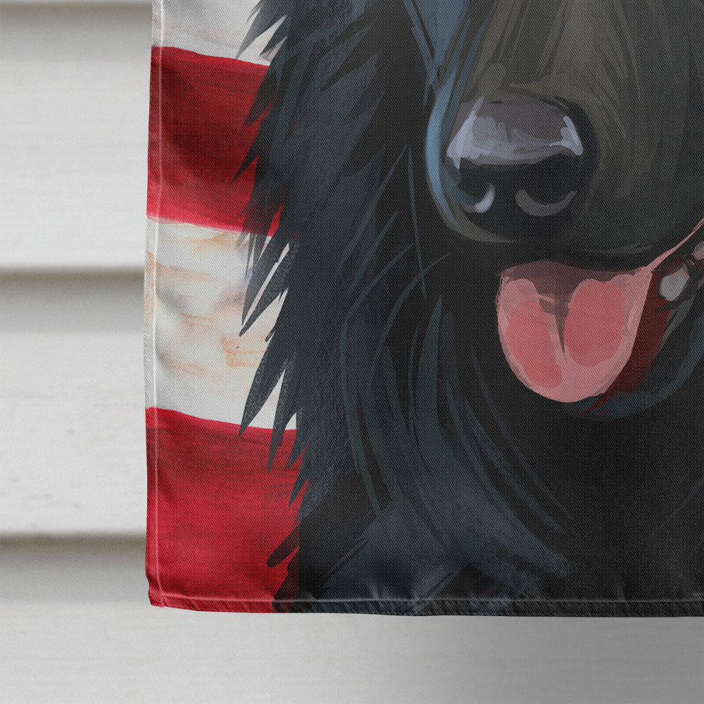 Schipperke Dog American Flag Flag Canvas House Size CK6692CHF