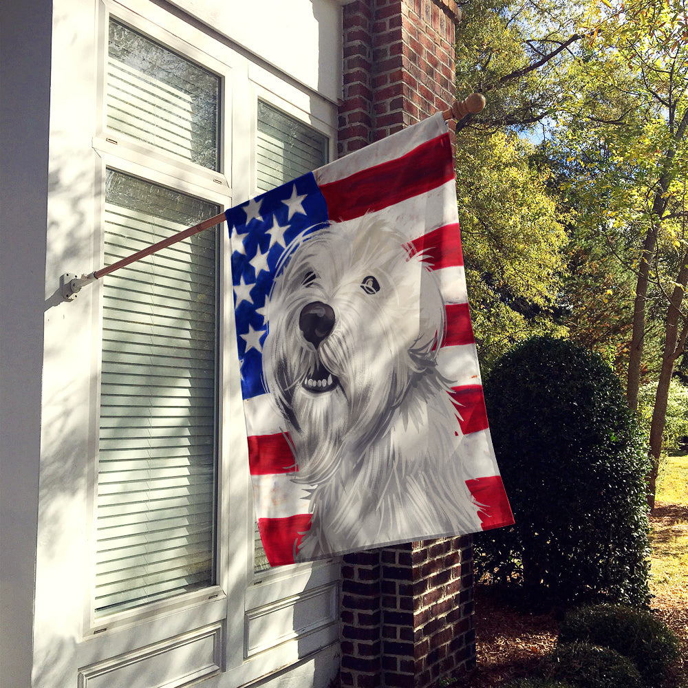 Sealyham Terrier  American Flag Flag Canvas House Size CK6697CHF  the-store.com.