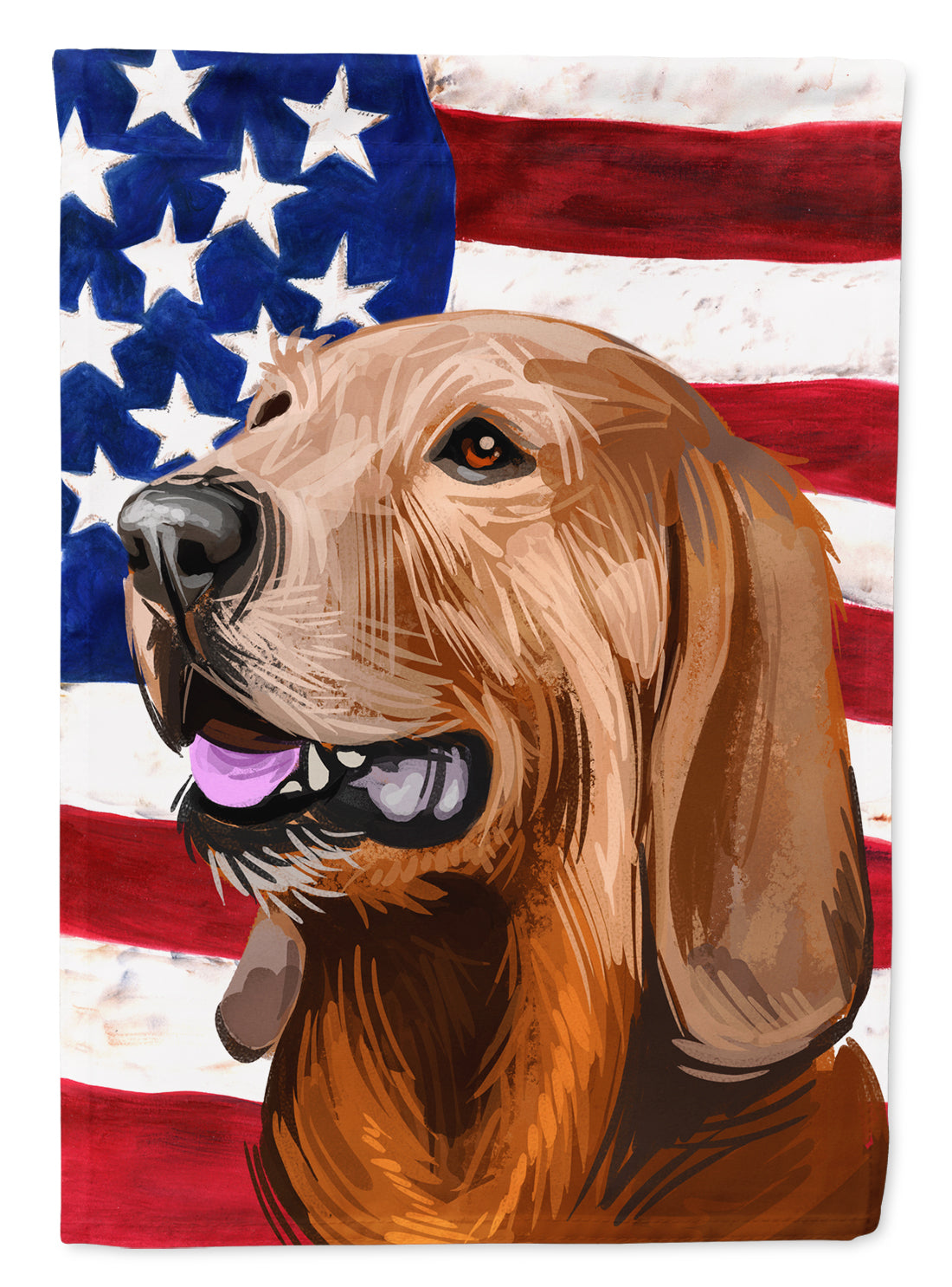 Segugio Italiano Dog American Flag Flag Canvas House Size CK6698CHF  the-store.com.