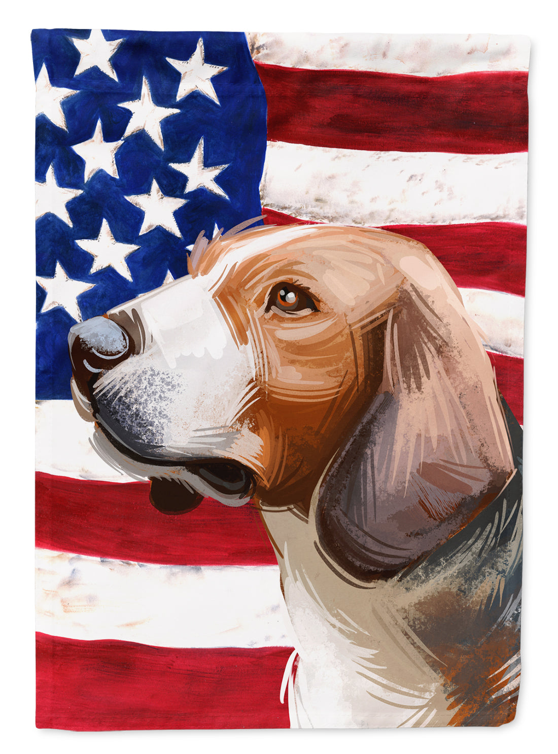 Serbian Tricolour Hound Dog American Flag Flag Garden Size CK6700GF