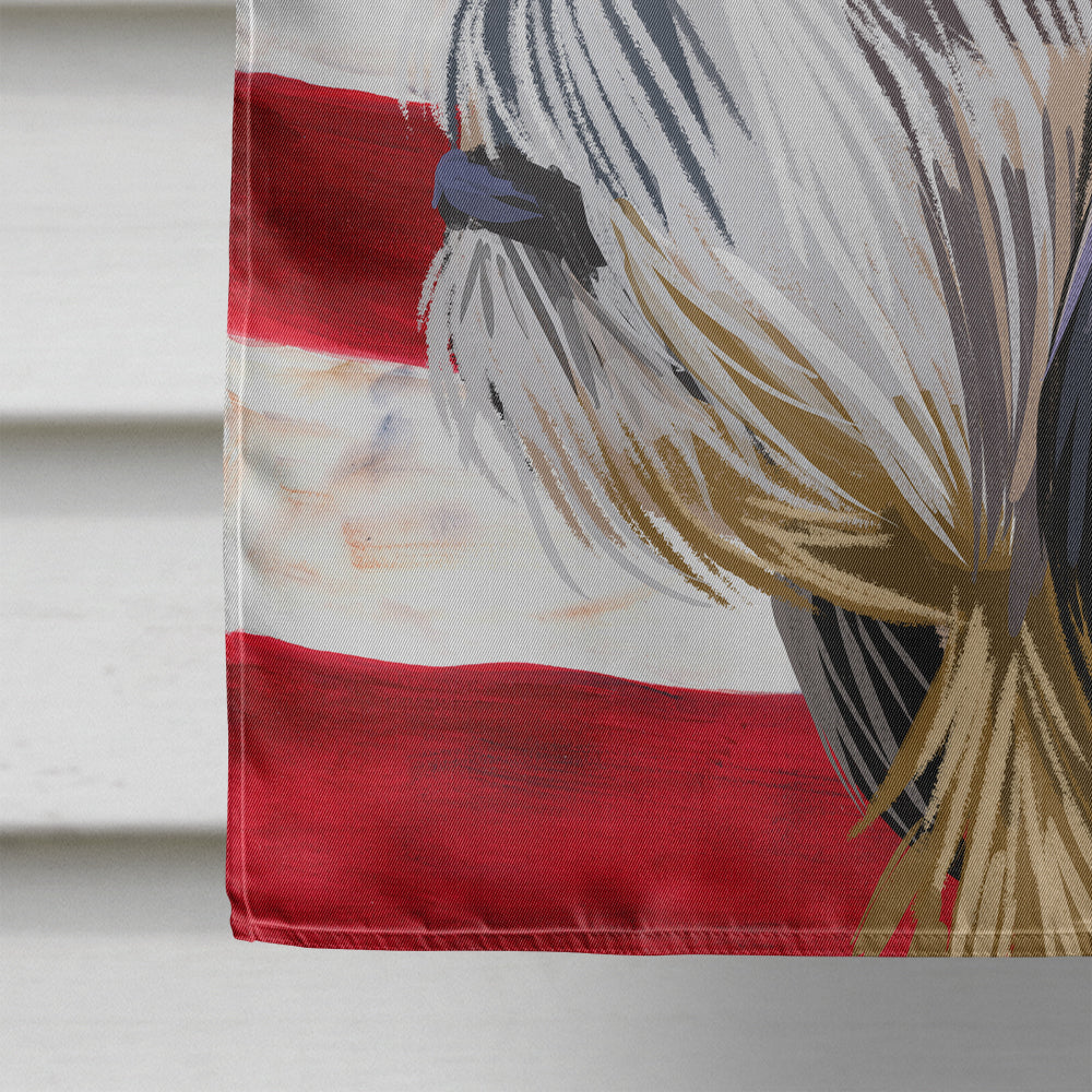 Shih Tzu Dog American Flag Flag Canvas House Size CK6705CHF