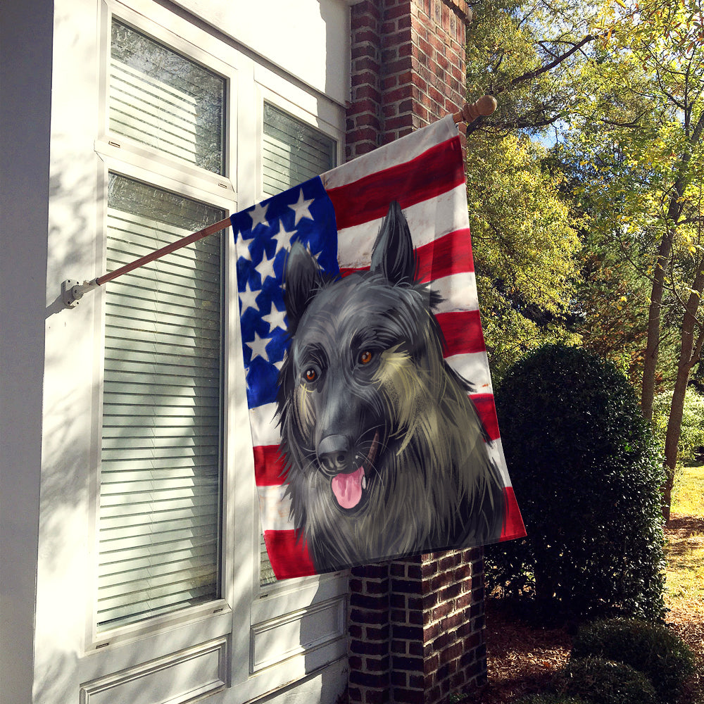 Shiloh Shepherd Dog American Flag Flag Canvas House Size CK6707CHF  the-store.com.